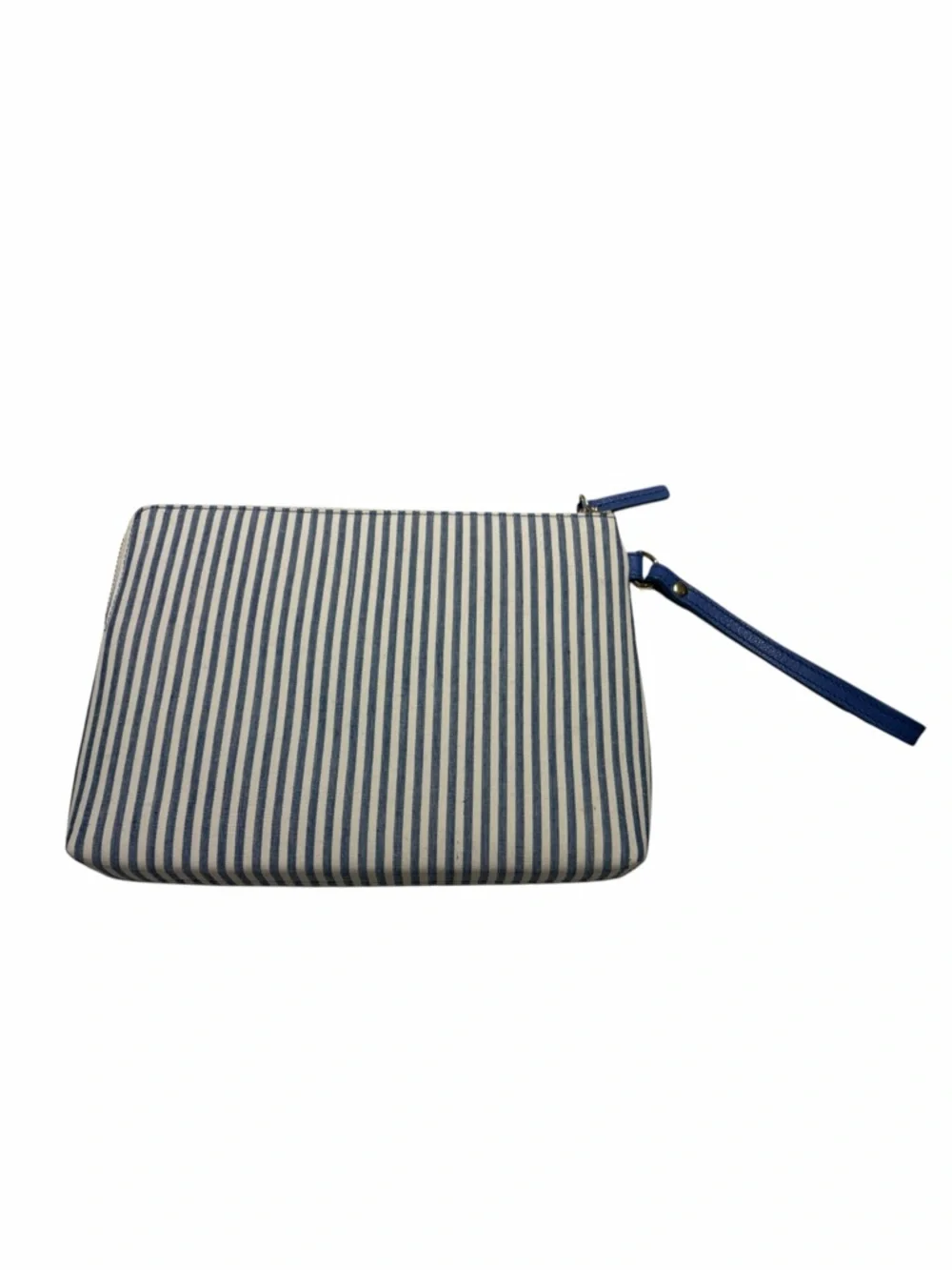 Talbots Beaded Sunglasses Wristlet Clutch | Blue Stripe Coastal Beach Bag Summer - Picture 3 of 5